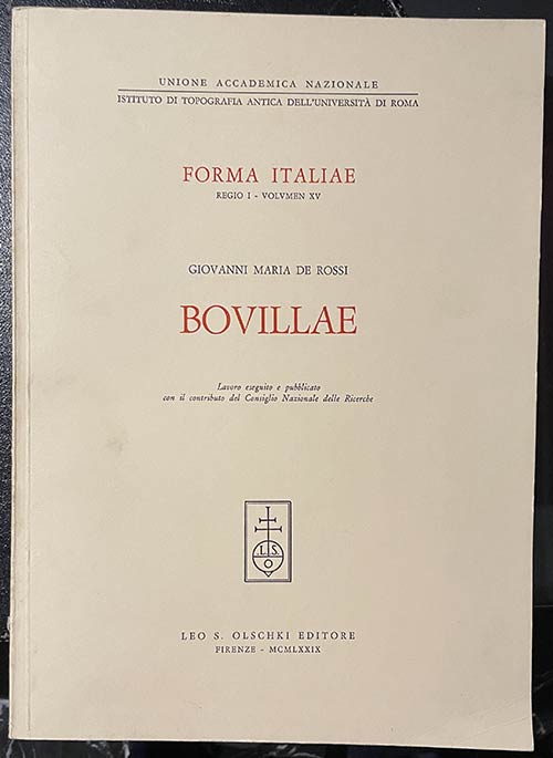 G.M. De Rossi, Bovillae, serie ... 